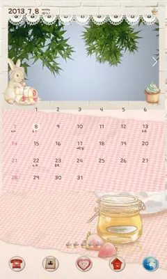 티컵토끼 도돌캘린더 테마 android App screenshot 1